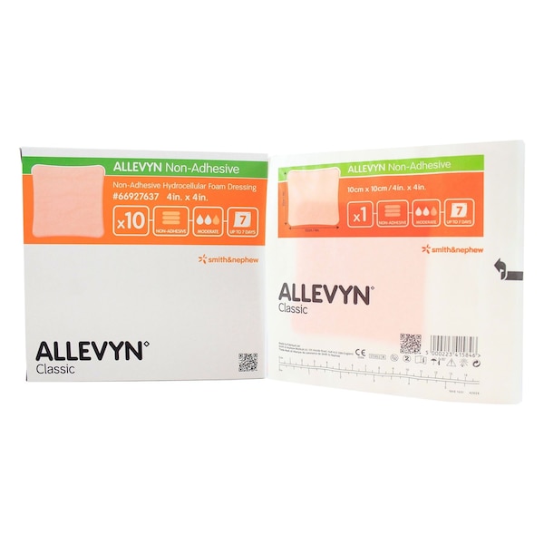 Allevyn Classic Nonadhesive without Border Foam Dressing, 4 x 4 Inch, Sterile, 10PK 66007637 - main